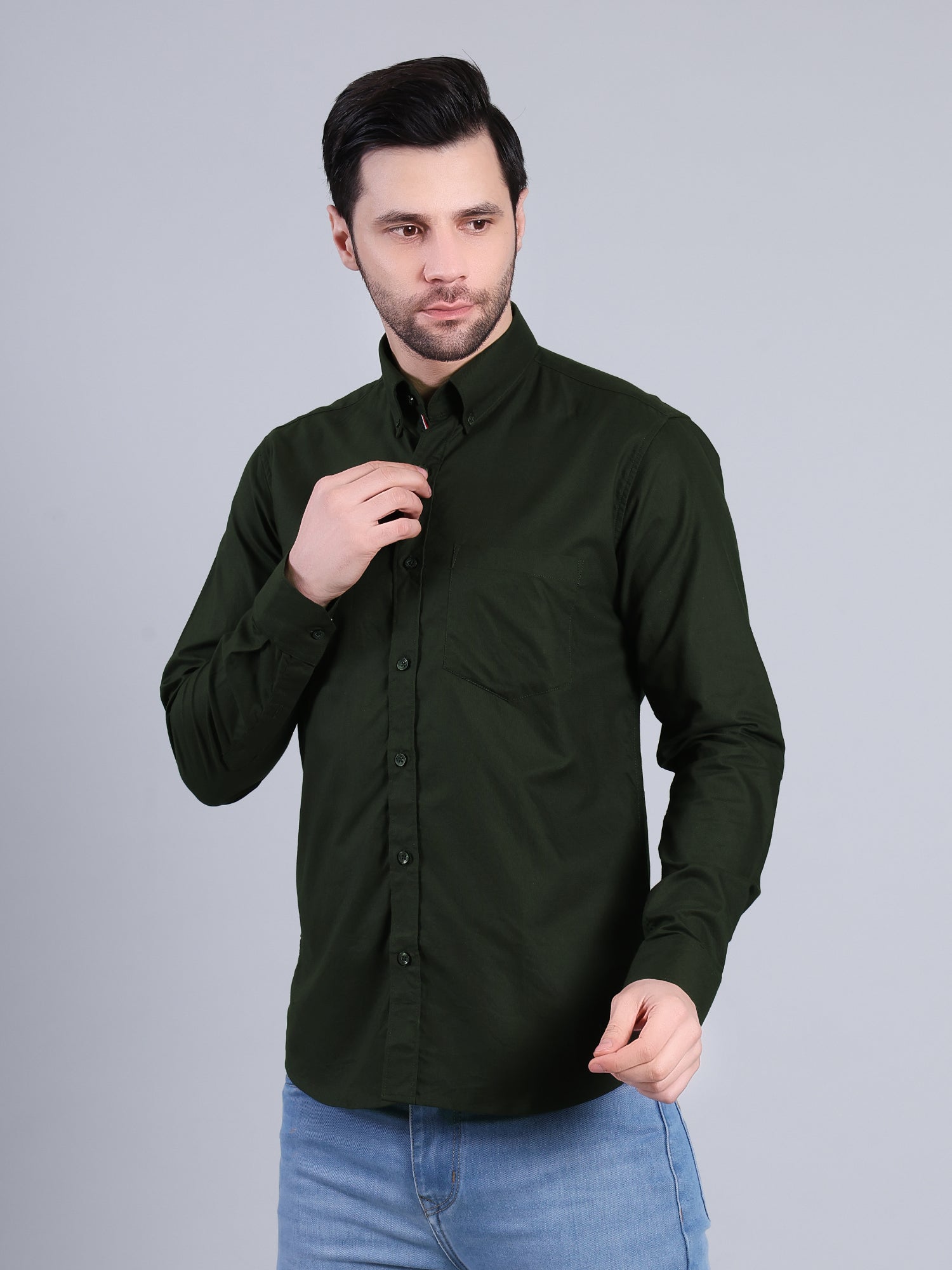 Stylox Men’s Regular Fit Full Sleeve Solid Casual Shirt for Everyday & Office Wear