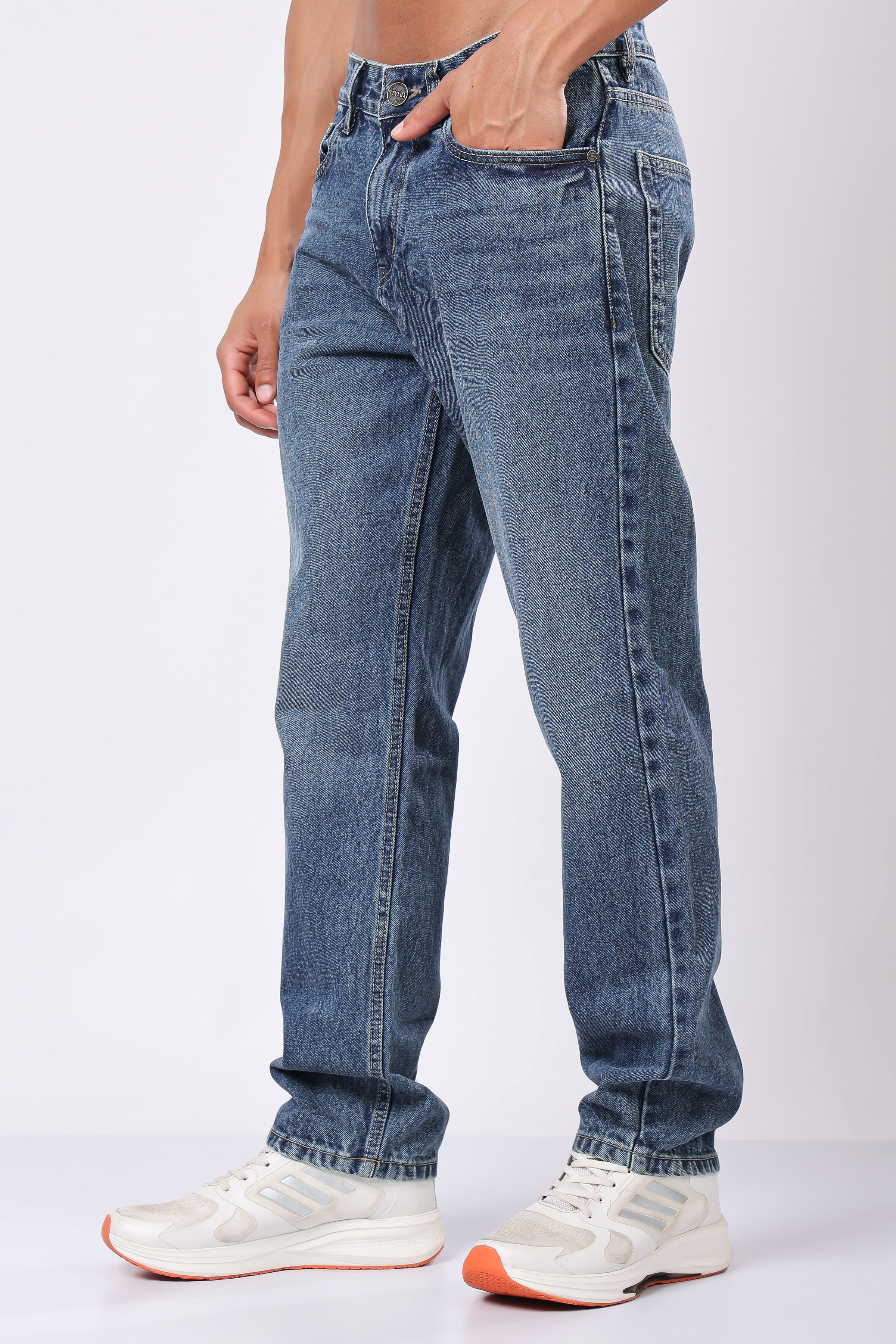 Stylox Relaxed Fit Jeans for Men | Dark Blue, Light Blue, Greenish Blue |
