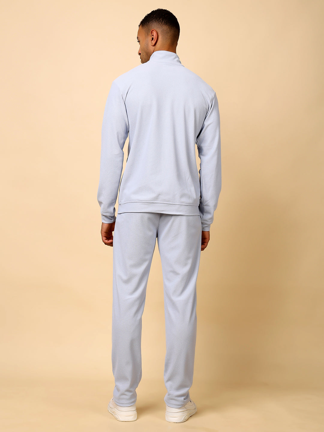 Stylox Men’s Solid Tracksuit – Stylish Full Set for Sports, Gym & Casual Wear (Light Blue) - Stylox