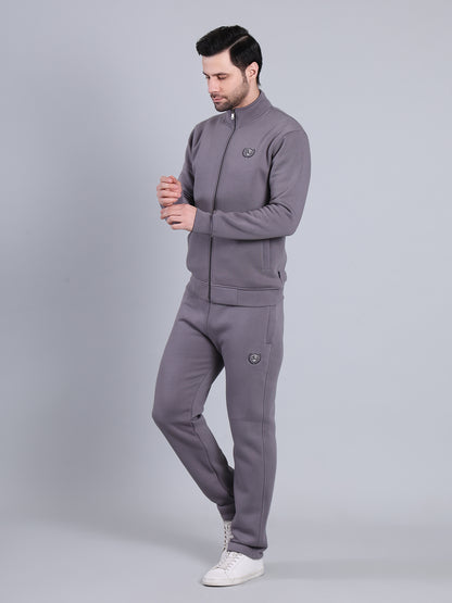 Stylox Men’s Solid Tracksuit Set with Zip-Up Jacket &amp; Joggers – Winter Athleisure Wear