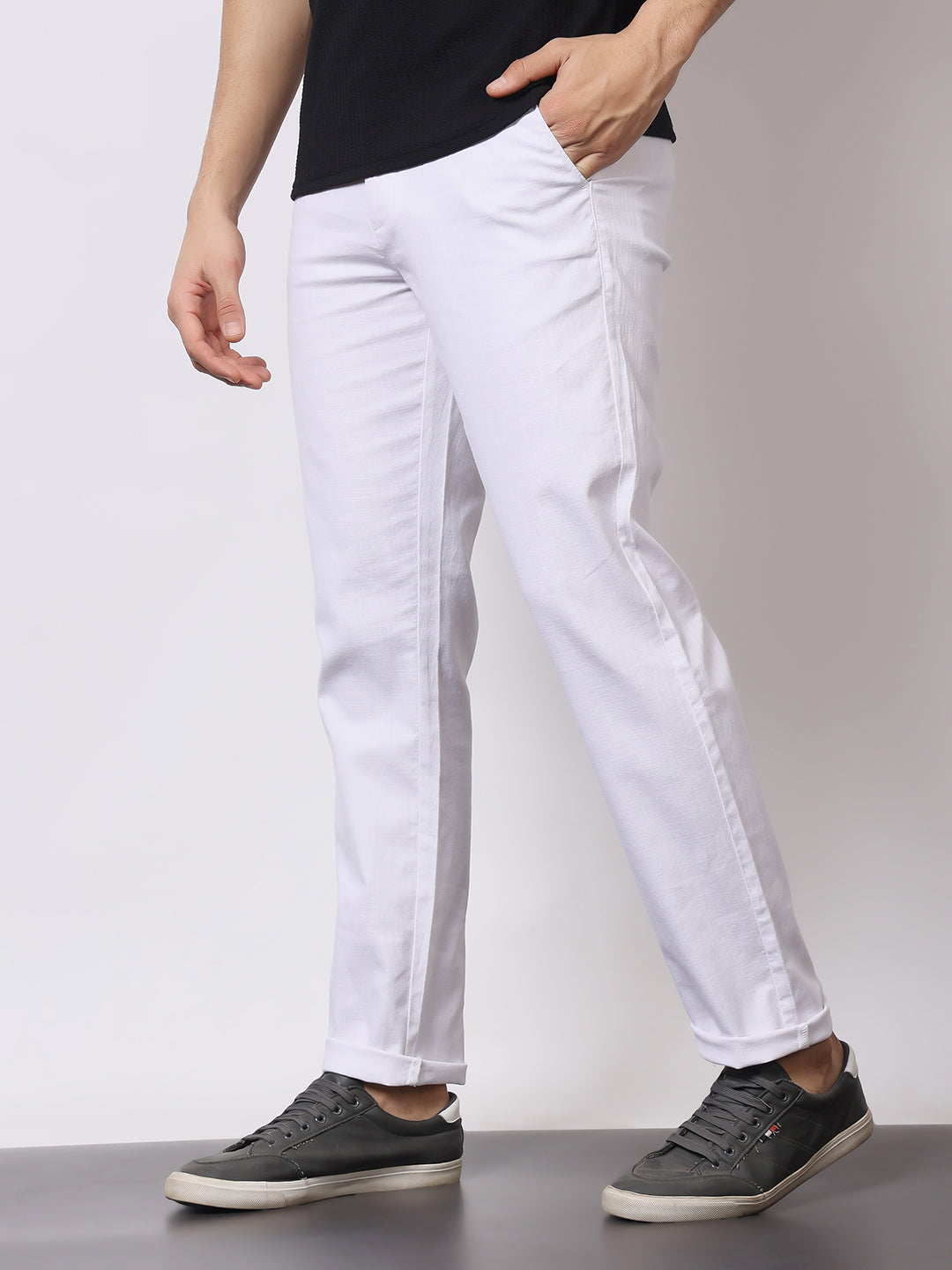 Stylox Men’s Premium Regular Fit Cotton Trousers – Casual & Formal Pants | Breathable Everyday Wear - Stylox