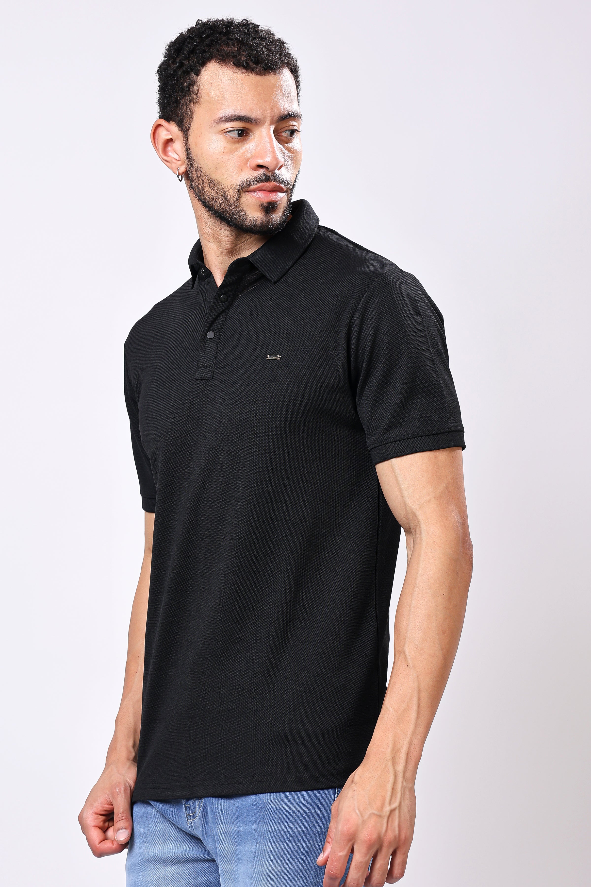 Stylox Solid Polo T-Shirt For Men - Stylox