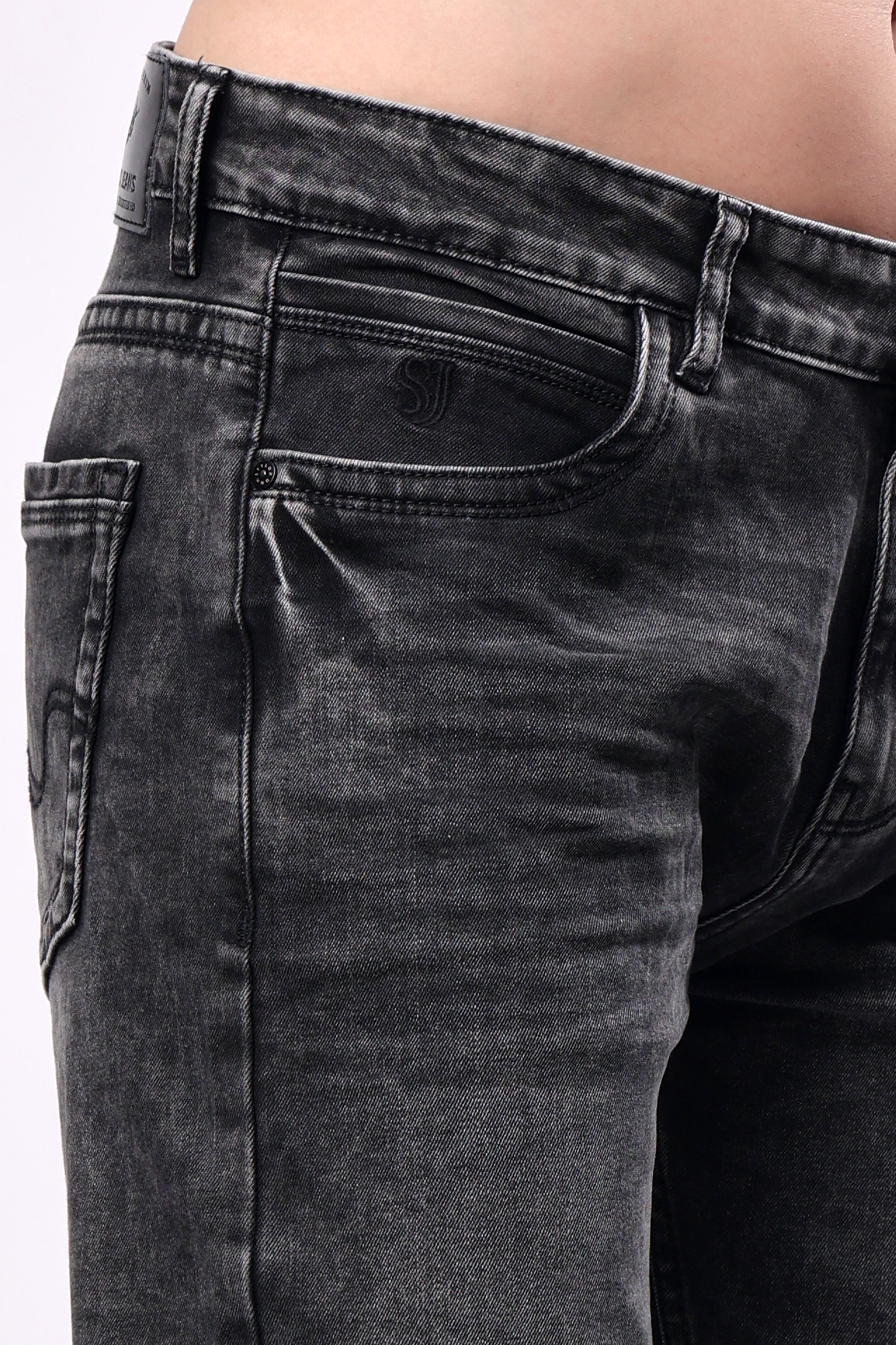 Stylox Men’s Comfort Fit Jeans in Grey - - Stylox