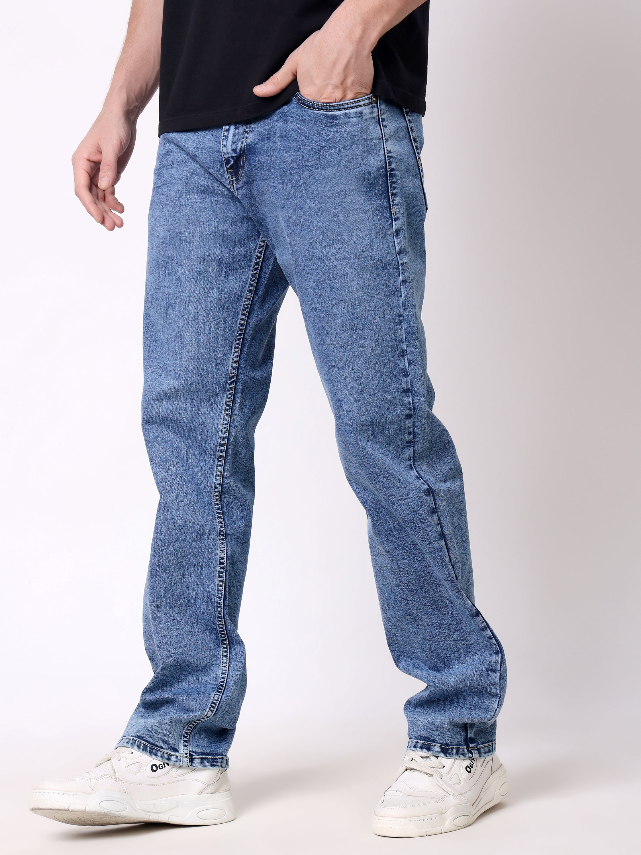 Stylox Men’s Comfort Fit Stretchable Denim Jeans - Stylox