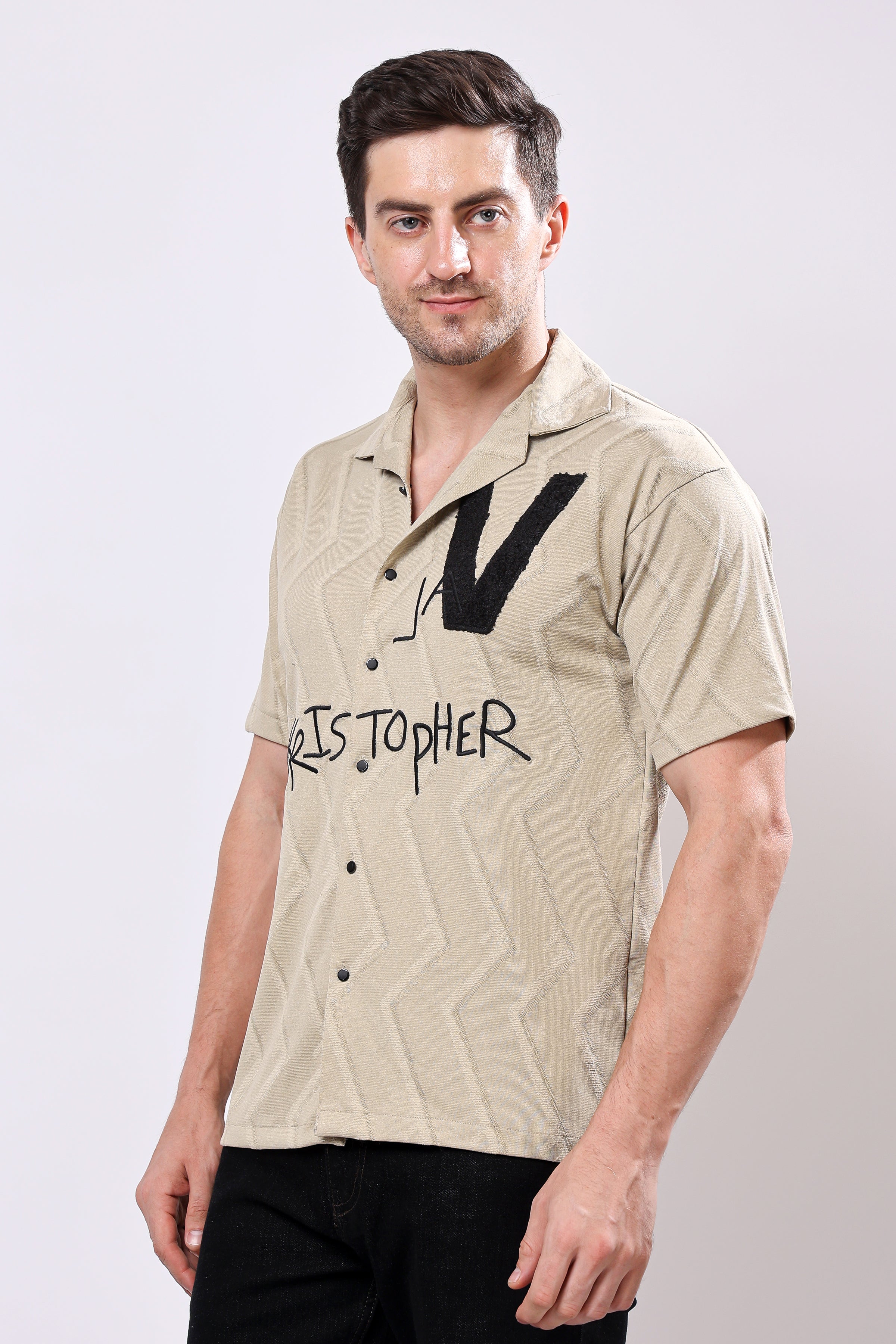 Stylox Men's Front Open Half Sleeve Printed Casual Shirt – Lightweight Cotton Blend Summer Wear with Stylish Print - Stylox