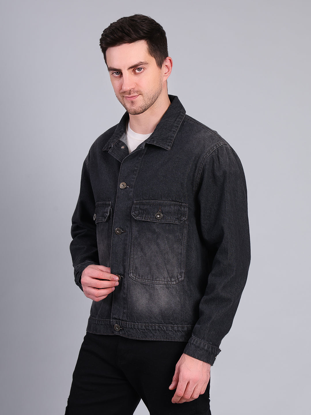 Stylox Men’s Denim Jacket | Premium Washed Denim | Casual &amp; Winter Wear Jacket
