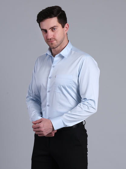 Stylox Men’s Slim Fit Satin Shirt | Premium Solid Formal Shirt for Office &amp; Party Wear | Full Sleeve Smooth Finish Shirt