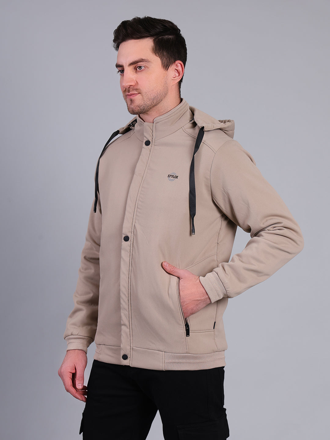 Stylox Men’s Winter Jacket with Hood | Warm Padded Jacket | Stylish Casual Outerwear