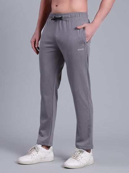 Stylox Men’s Slim Fit Trackpants | Stretchable Cotton Blend Joggers with Elastic Waist &amp; Drawstring