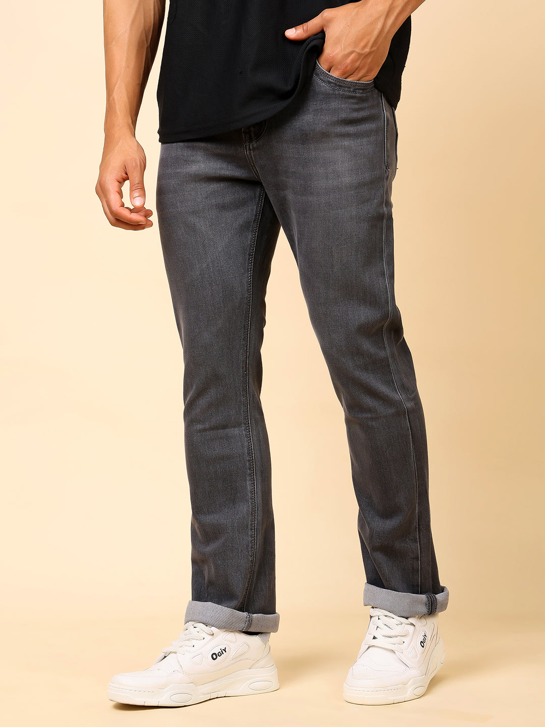Stylox Men’s Bootcut Fit Mid-Rise Denim Jeans - Stylox