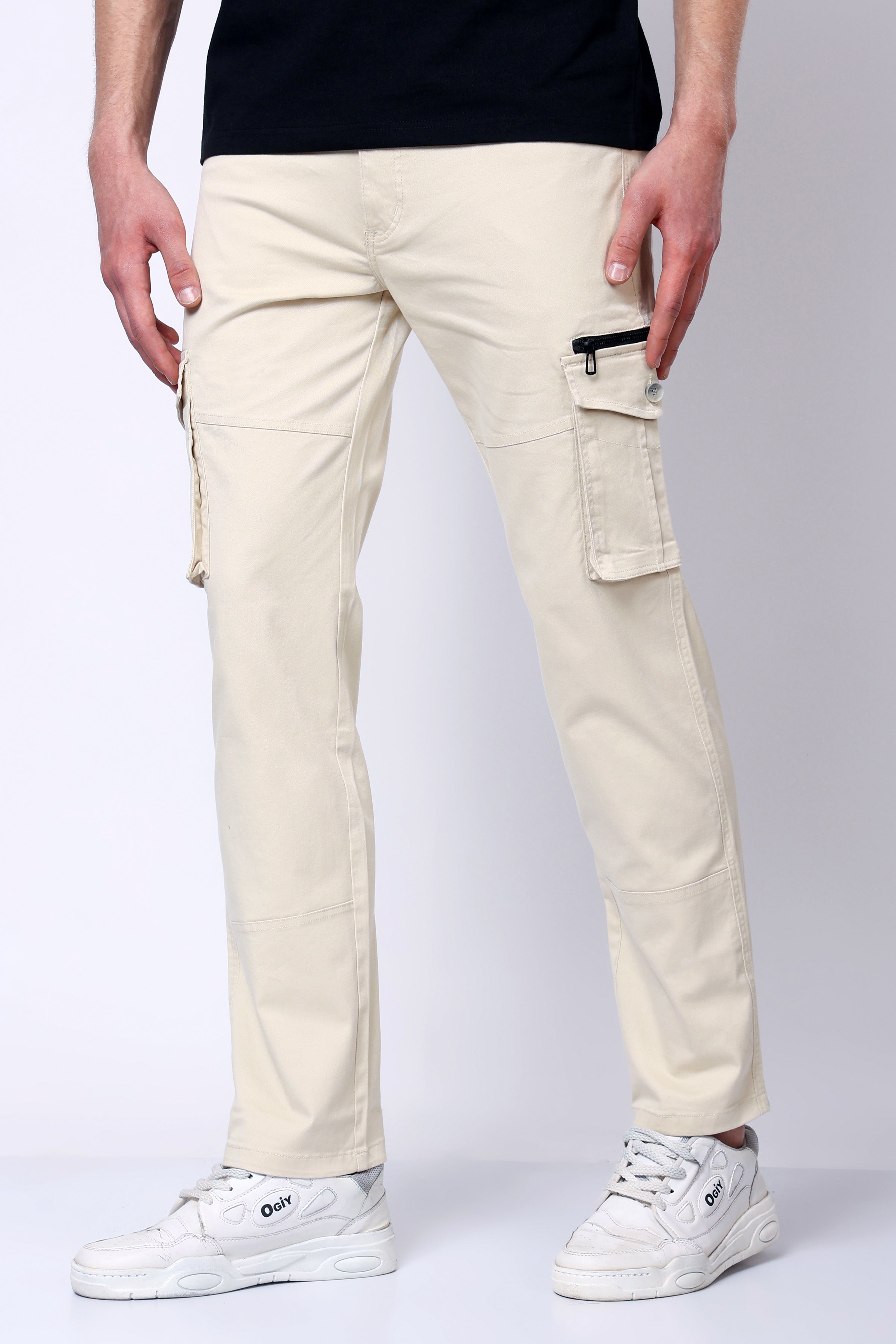 Stylox Men’s Regular Fit Utility Cargo Pants with Multi Pockets - Stylox