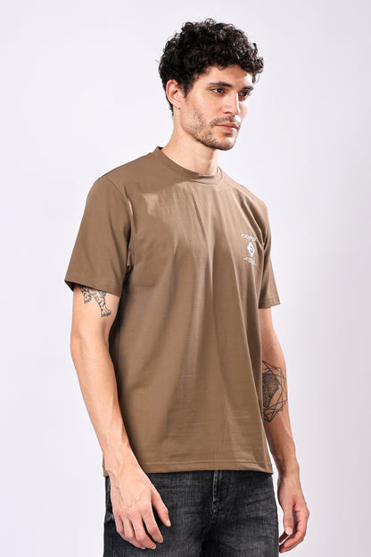 Stylox Men’s Oversized Round Neck Half Sleeve Back Printed T-Shirt | Premium Cotton Loose Fit Graphic Tee for Streetwear