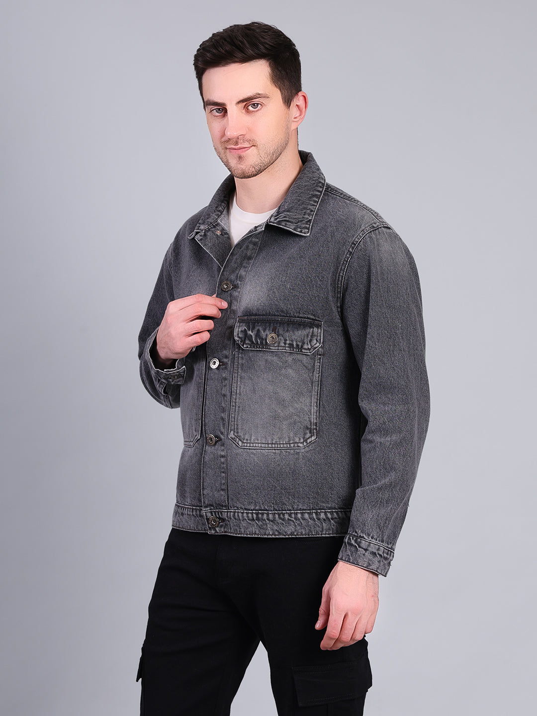 Stylox Men’s Denim Jacket | Premium Washed Denim | Casual &amp; Winter Wear Jacket