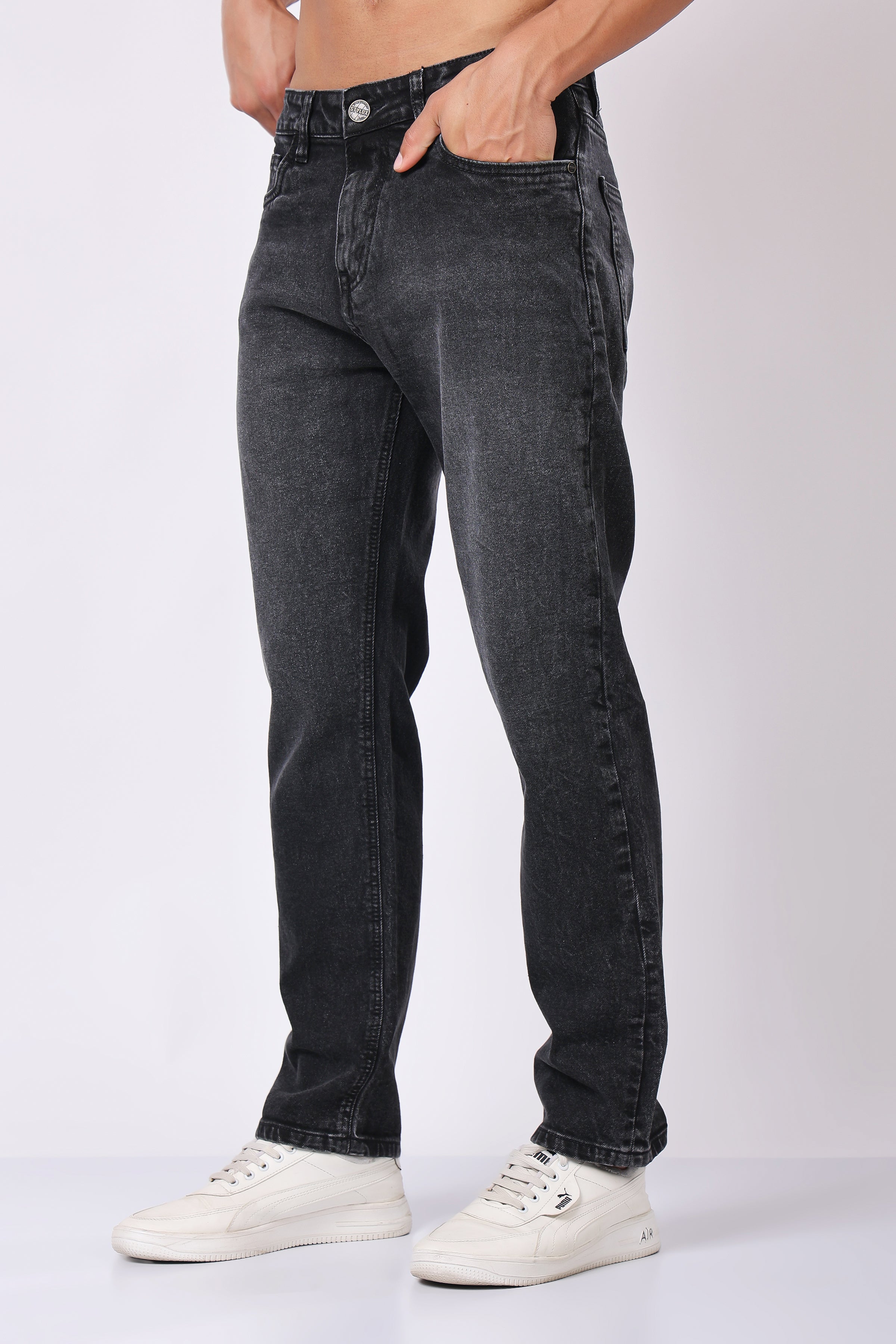 Stylox Relaxed Fit Men's Denim Jeans - Grey, Dark Grey, Mid Grey, Fossil Grey | J-022 - Stylox