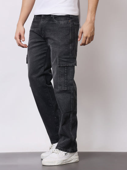 Stylox Men’s Regular Fit Cargo Jeans | Multi-Pocket Denim Cargo Pants for Casual &amp; Streetwear Style - Stylox