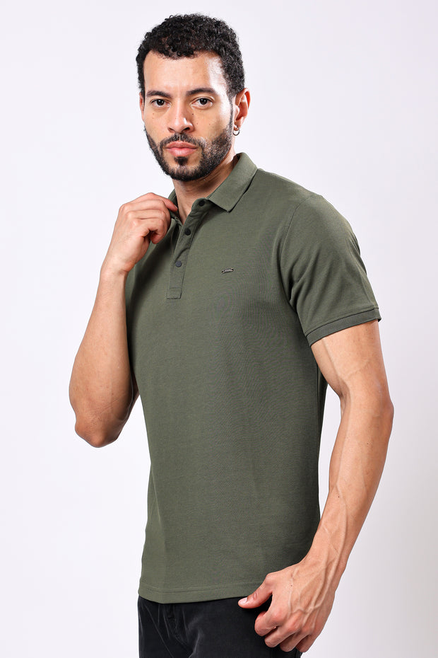 Stylox Solid Polo T-Shirt For Men
