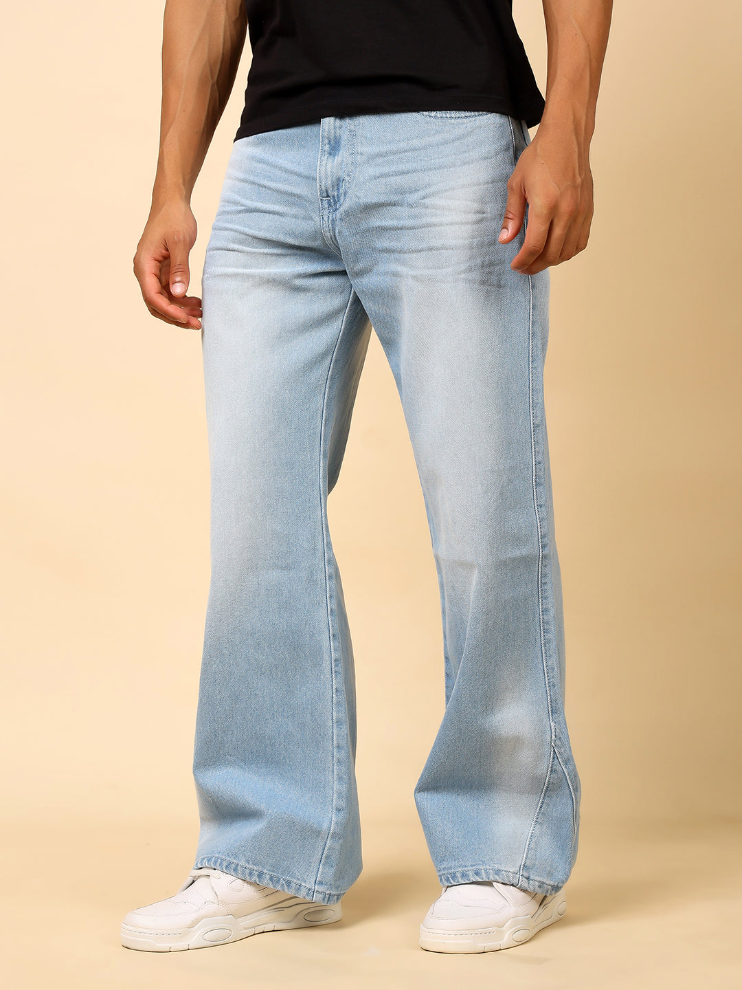 Stylox Men’s Baggy Fit Tie-Dye Washed Jeans – Street Style Denim for Trendy Look