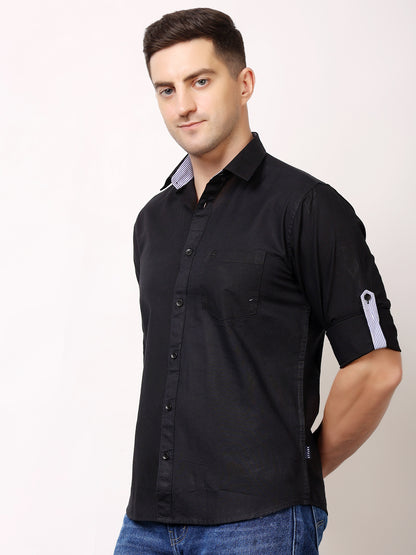 Stylox Men’s Regular Fit Oxford Full Sleeve Solid Shirt | Premium Cotton Blend Casual &amp; Formal Wear