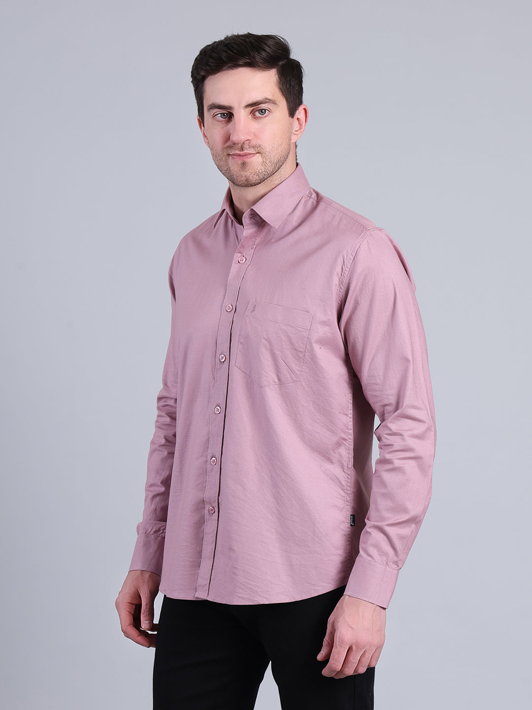Stylox Men’s Solid Casual Shirt | Full Sleeve Regular Fit Shirt for Everyday Wear