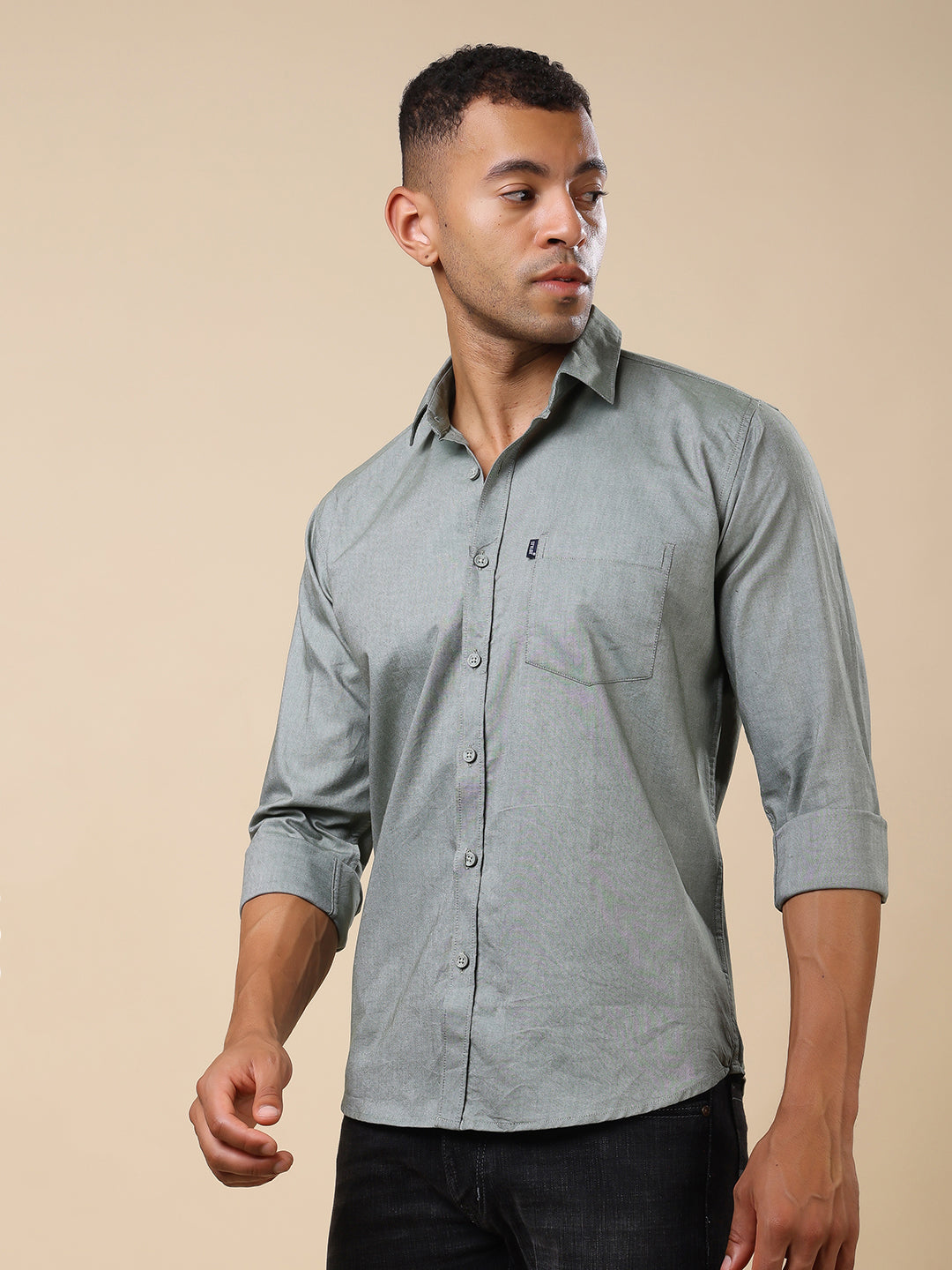 Stylox Men’s Regular Fit Oxford Full Sleeve Solid Shirt – Classic Elegance with Modern Comfort