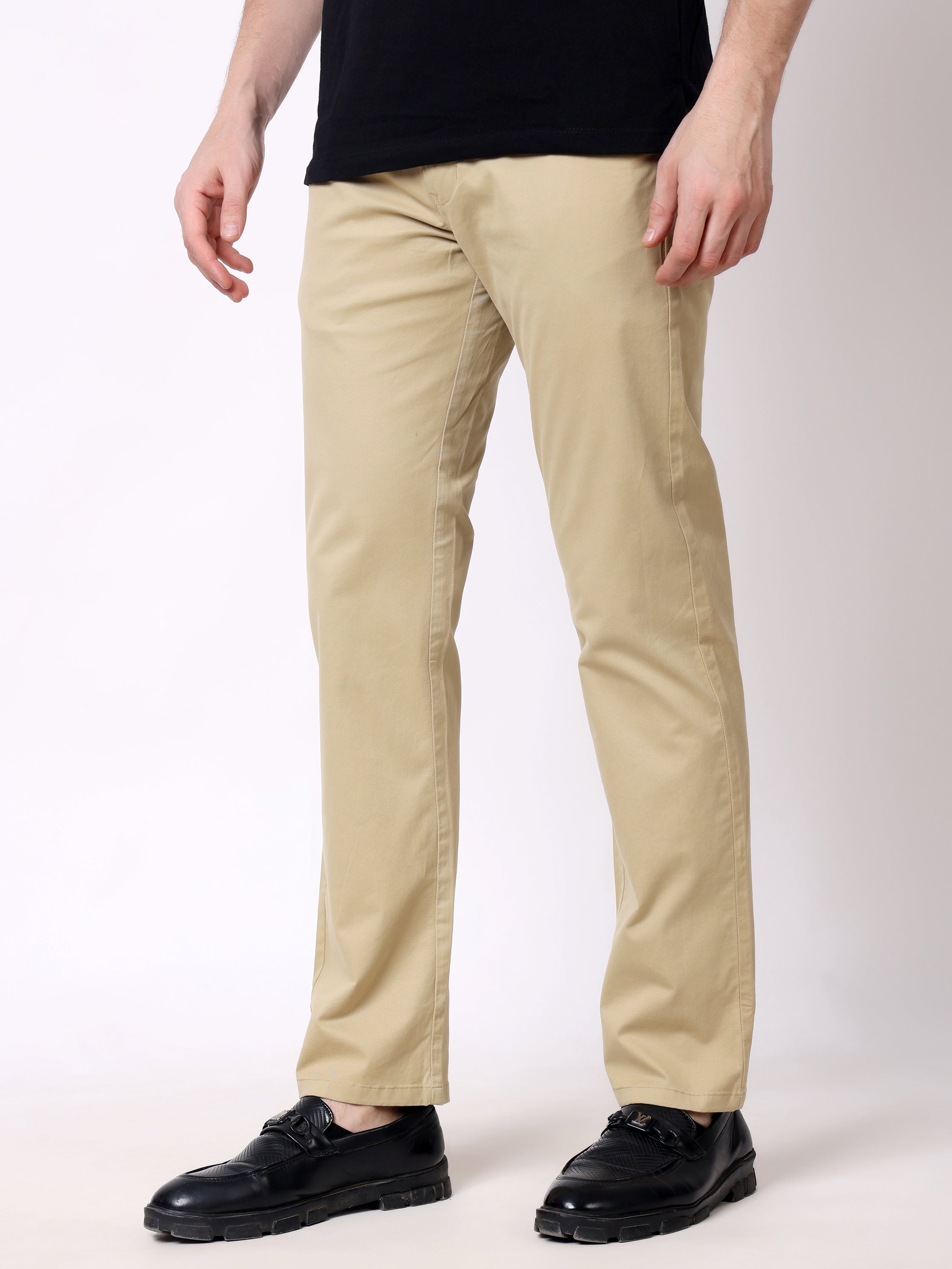 Stylox Men’s Straight Fit Non-Stretch Casual Chinos Trousers - Stylox