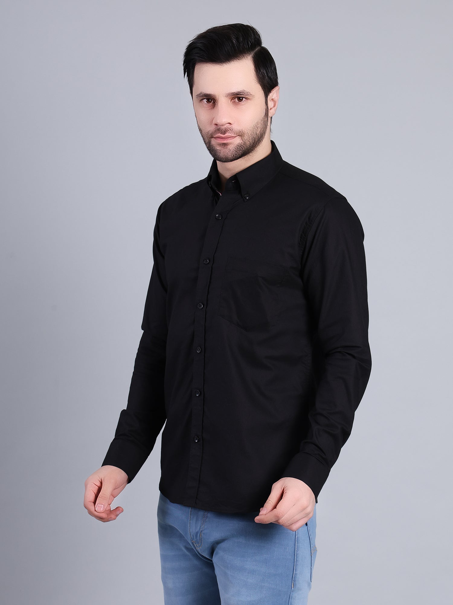 Stylox Men’s Regular Fit Full Sleeve Solid Casual Shirt for Everyday & Office Wear