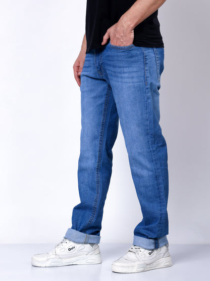 Stylox Men’s Slim Fit Stretchable Light Blue Denim Jeans - Stylox