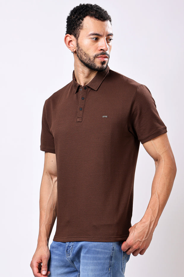 Stylox Solid Polo T-Shirt For Men