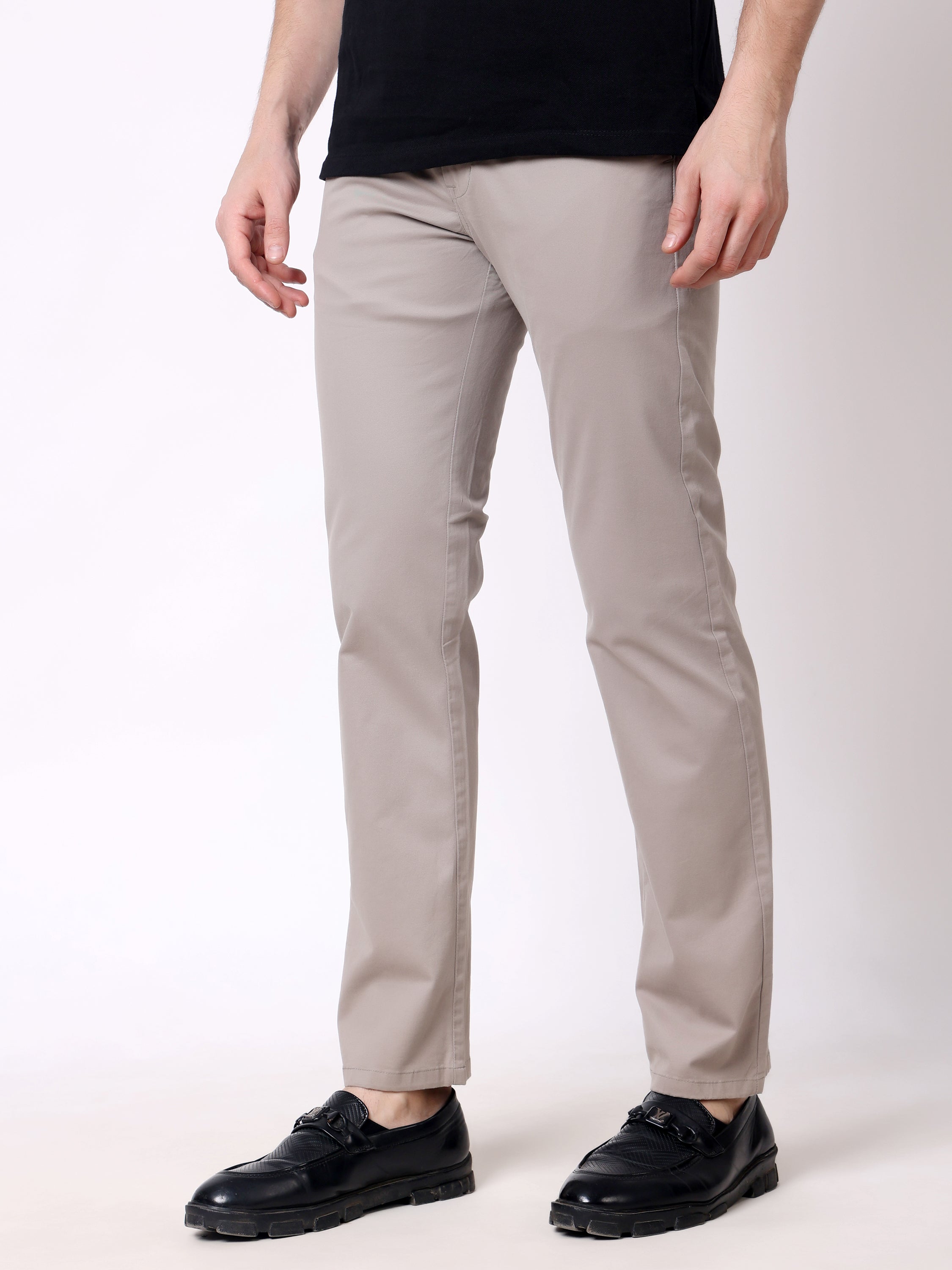 Stylox Men’s Straight Fit Non-Stretch Casual Chinos Trousers - Stylox