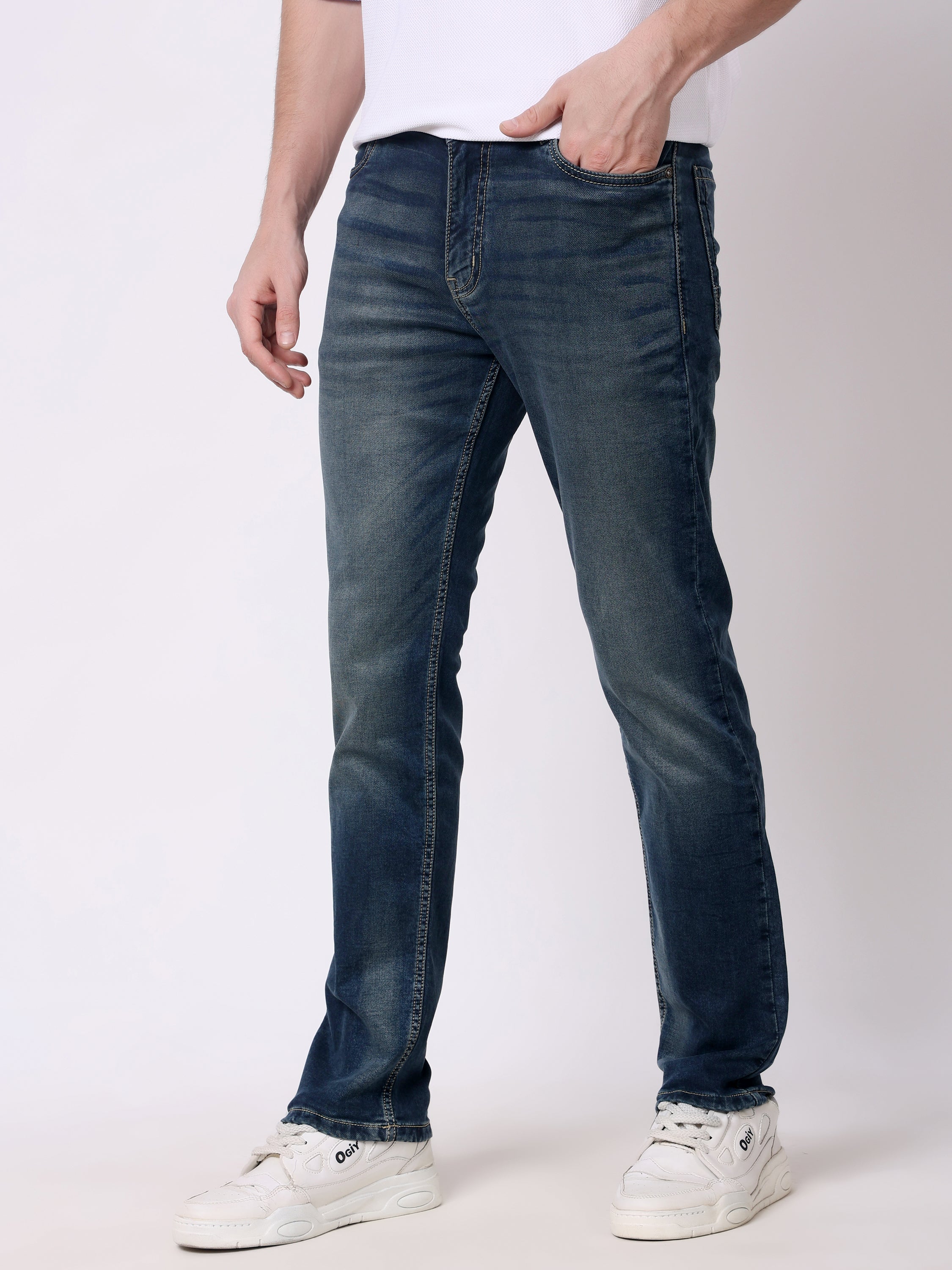 Stylox Men’s Stretchable Slim Fit Casual Denim Jeans - Stylox