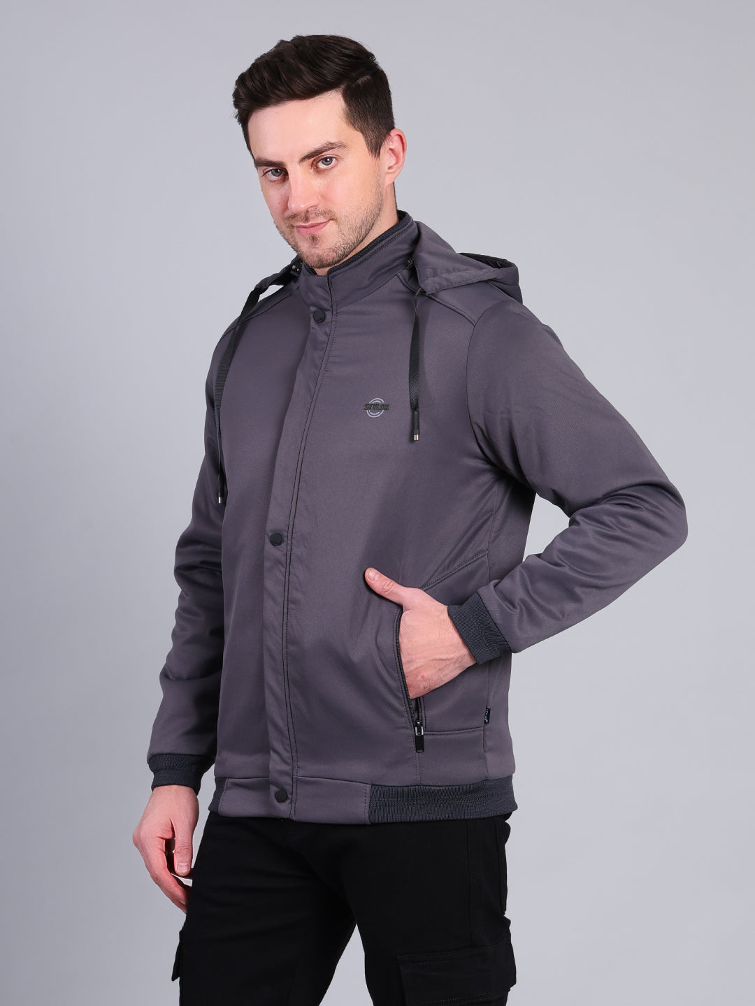 Stylox Men’s Winter Jacket with Hood | Warm Padded Jacket | Stylish Casual Outerwear