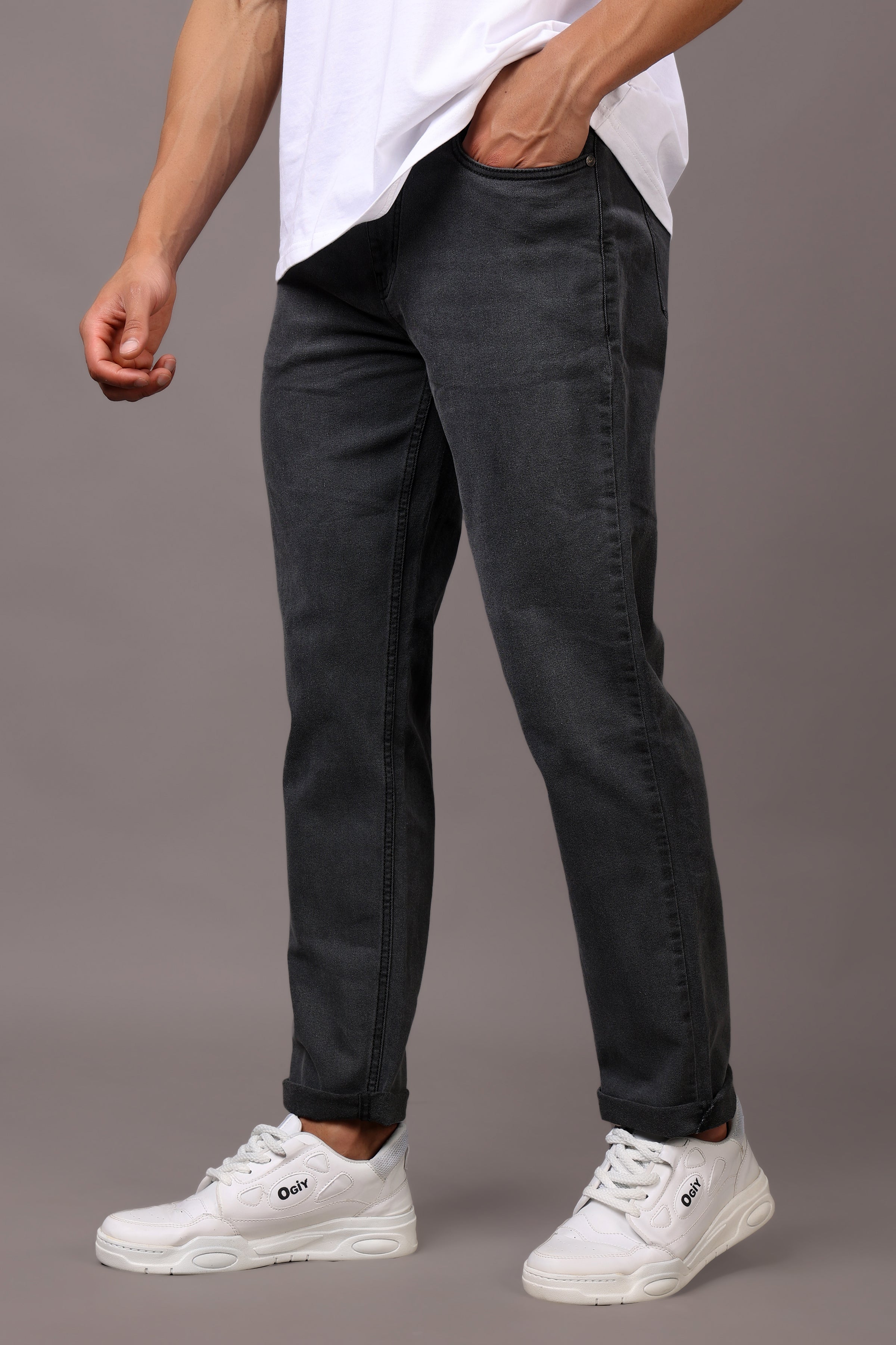 Stylox Men’s Slim Fit Mid-Rise Denim Jeans - Stylox
