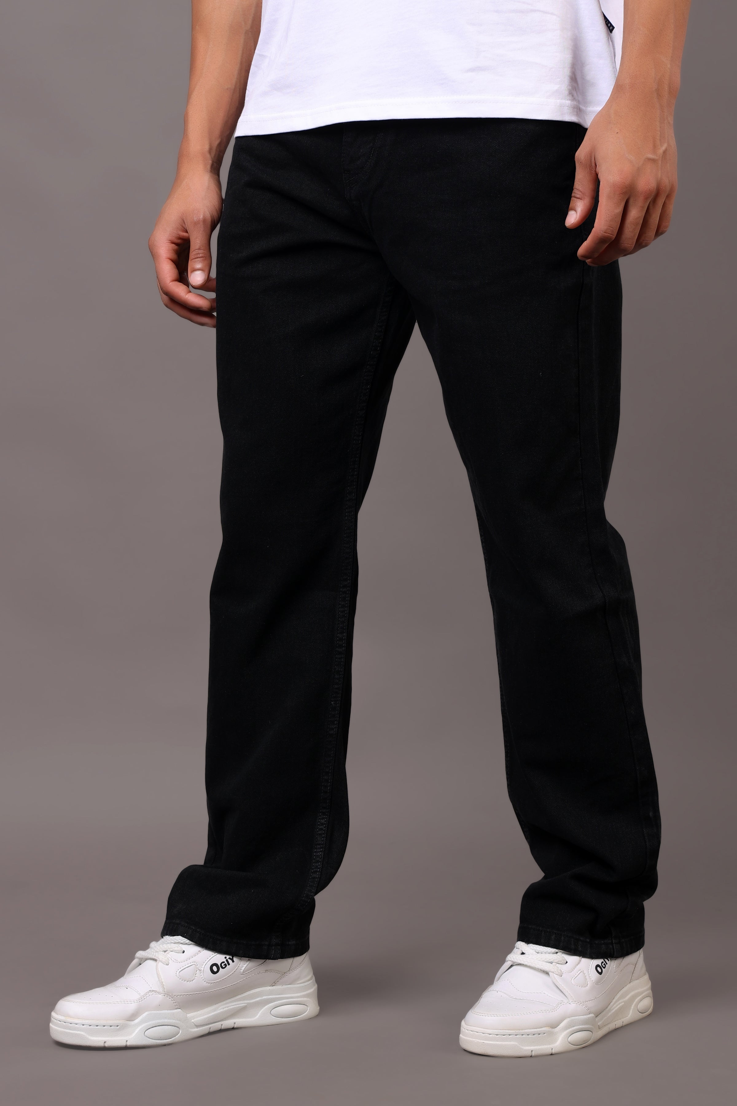Stylox Men’s Relaxed Fit Denim Jeans - Ash Grey, Black, Steel Grey, Fossil Grey & Olive