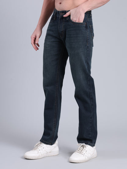 Stylox Men’s Comfort Fit Jeans | Mid Rise Straight Leg Premium Denim for Everyday Wear