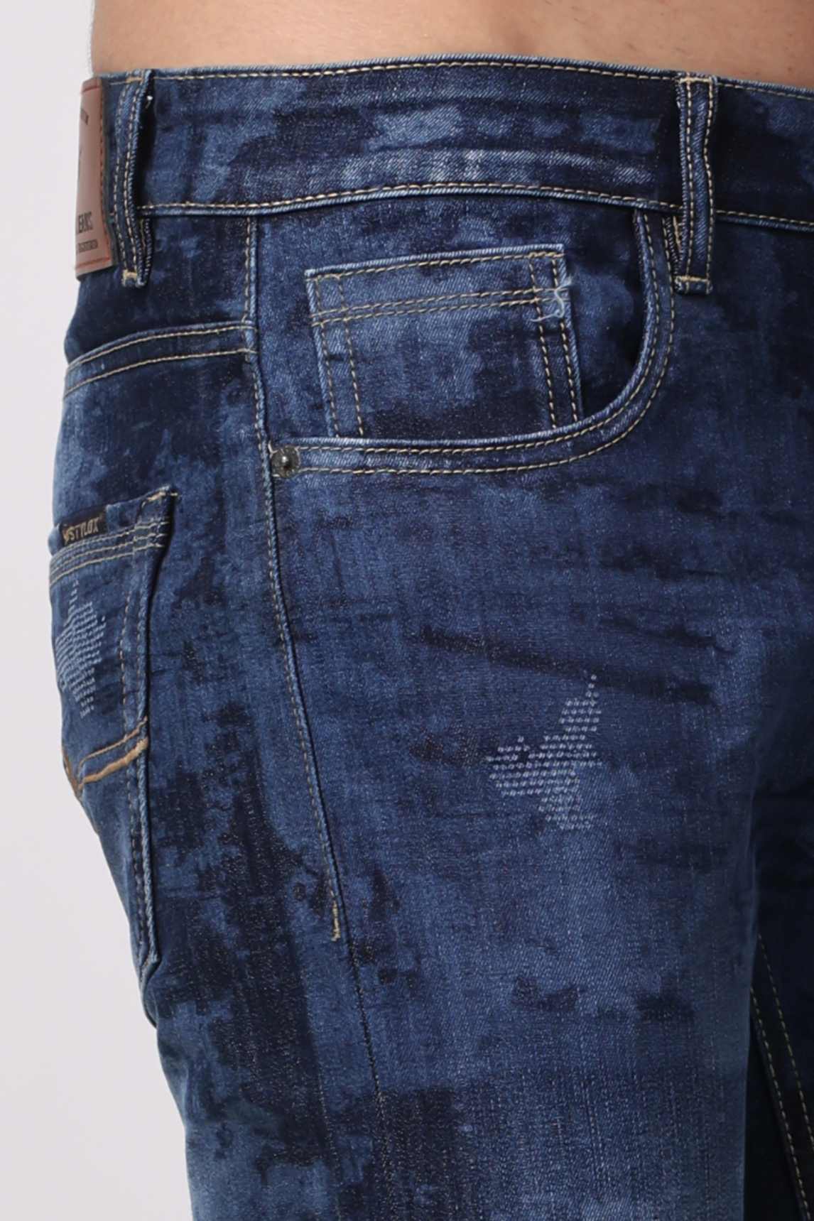 Stylox Men Ankle Fit Denim Jeans - Mid-rise with tapered ankle | Mid Blue |  - 5240-10724 - Stylox