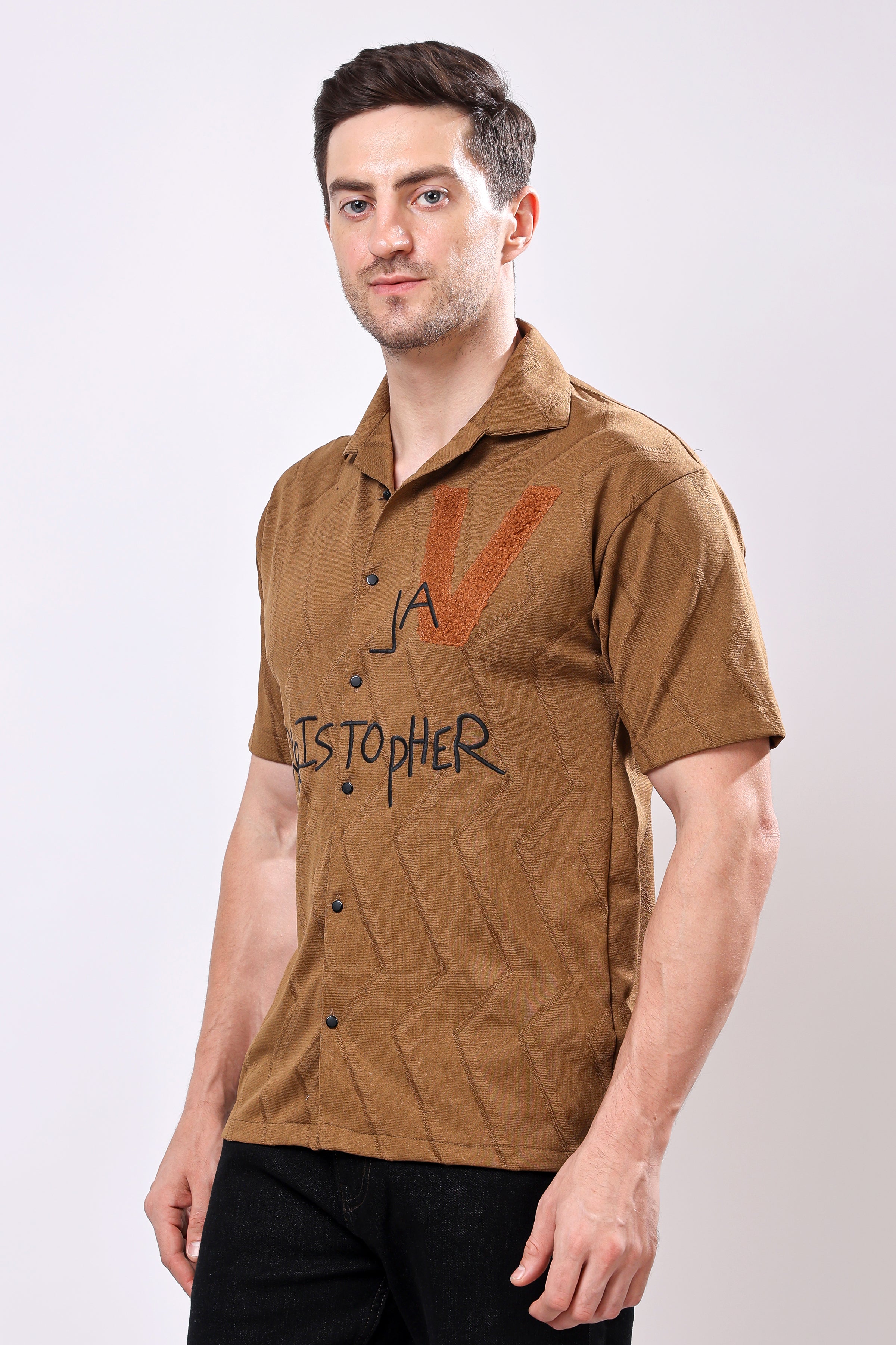 Stylox Men's Front Open Half Sleeve Printed Casual Shirt – Lightweight Cotton Blend Summer Wear with Stylish Print - Stylox