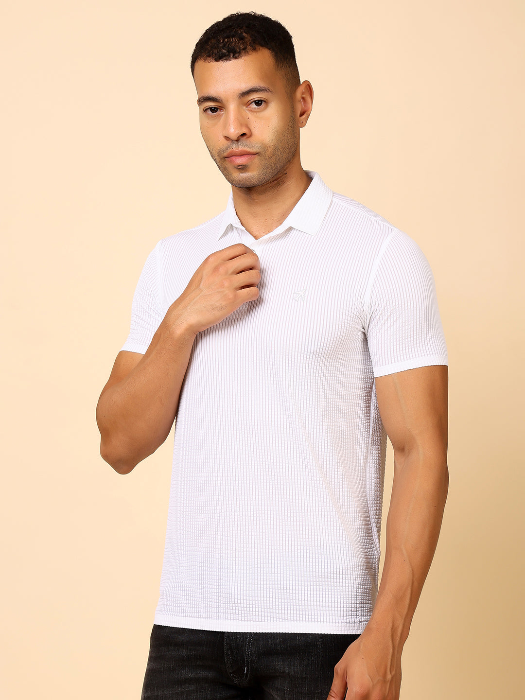 Stylox Premium Stretchable Solid Slim Fit Polo T-Shirt – Comfort Meets Style - Stylox