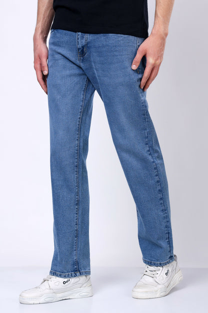 Stylox Men’s Comfort Fit Stretchable Light Blue Denim Jeans - Stylox
