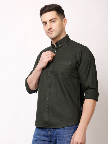 Stylox Men’s Premium Oxford Full Sleeve Solid Shirt | Casual &amp; Formal Wear | Soft Cotton Blend
