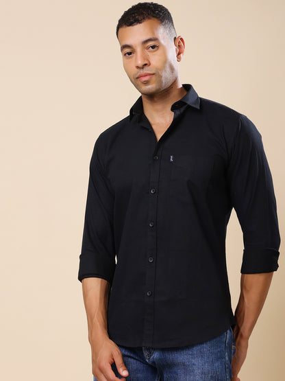 Stylox Men’s Regular Fit Oxford Full Sleeve Solid Shirt – Classic Elegance with Modern Comfort