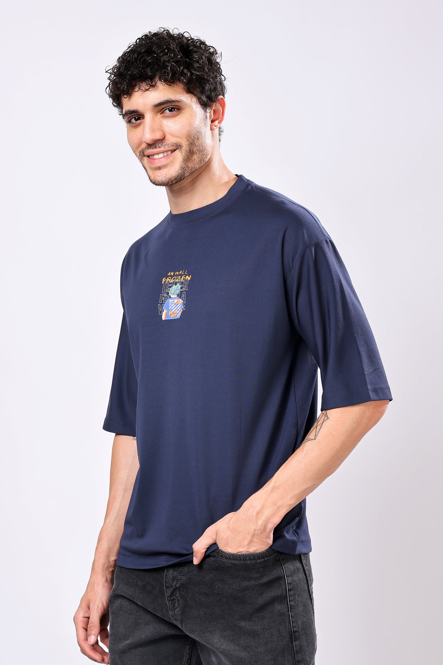 Stylox Men’s Oversized Round Neck Half Sleeve Back Printed T-Shirt | Premium Cotton Loose Fit Graphic Tee for Streetwear &amp; Casual Style