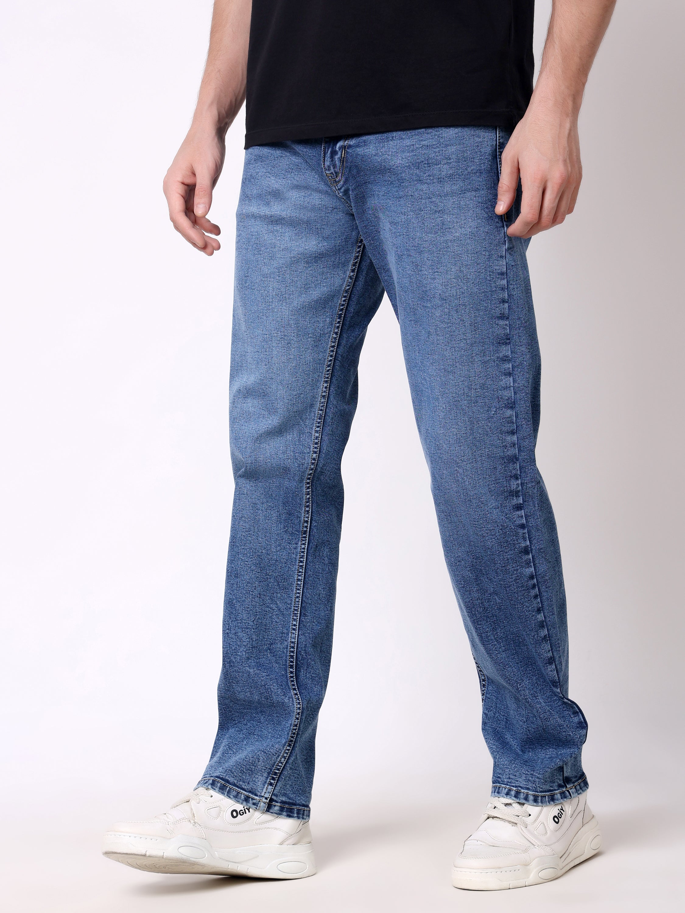 Stylox Men’s Comfort Fit Stretchable Denim Jeans - Stylox
