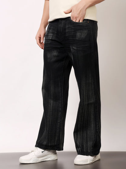 Stylox Men’s Washed Stretchable Baggy Fit Jeans – Loose Fit Vintage Denim for Streetwear &amp; Casual Wear