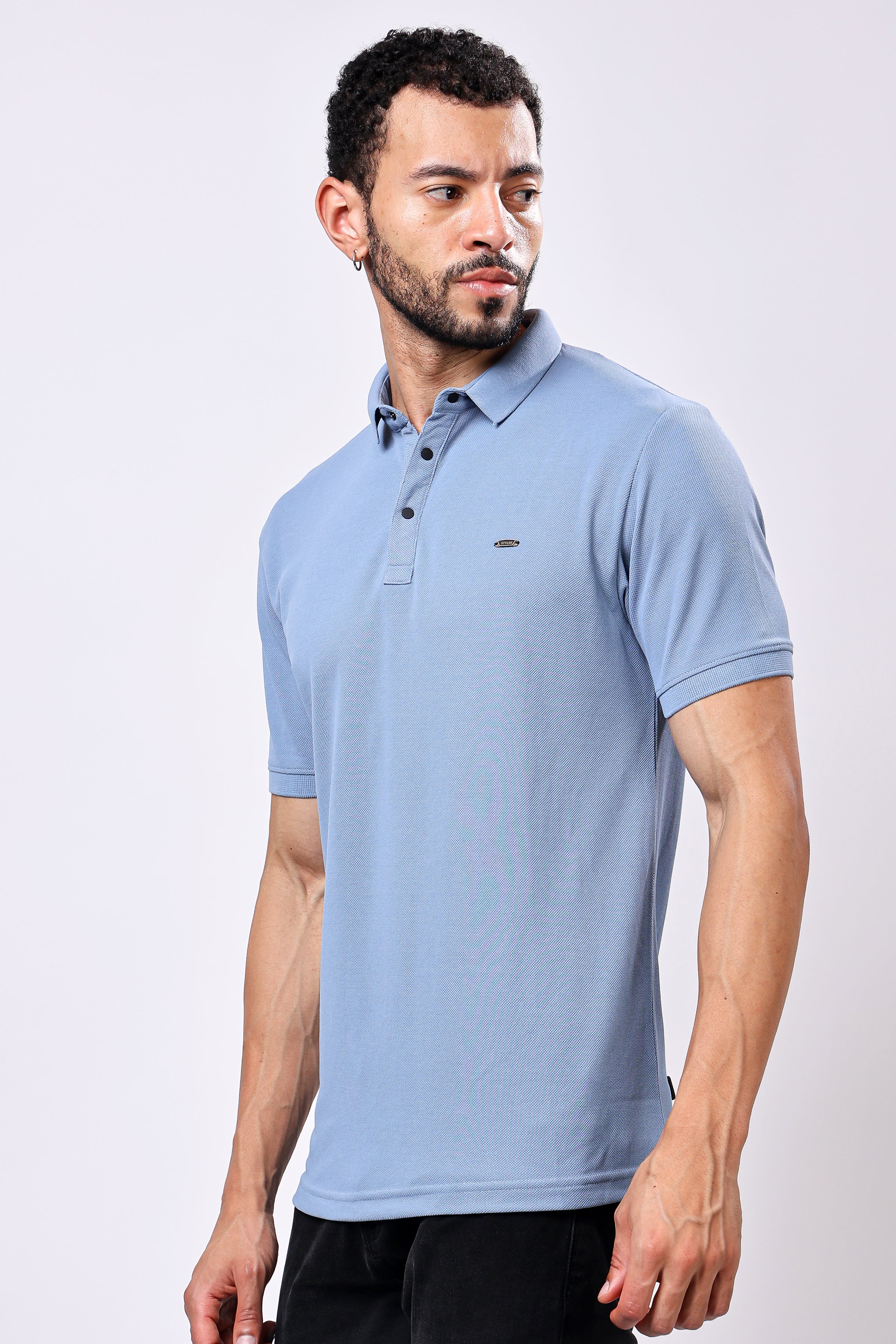 Stylox Solid Polo T-Shirt For Men - Stylox