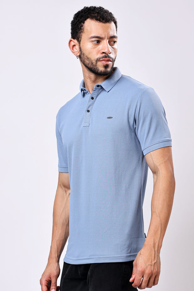 Stylox Solid Polo T-Shirt For Men