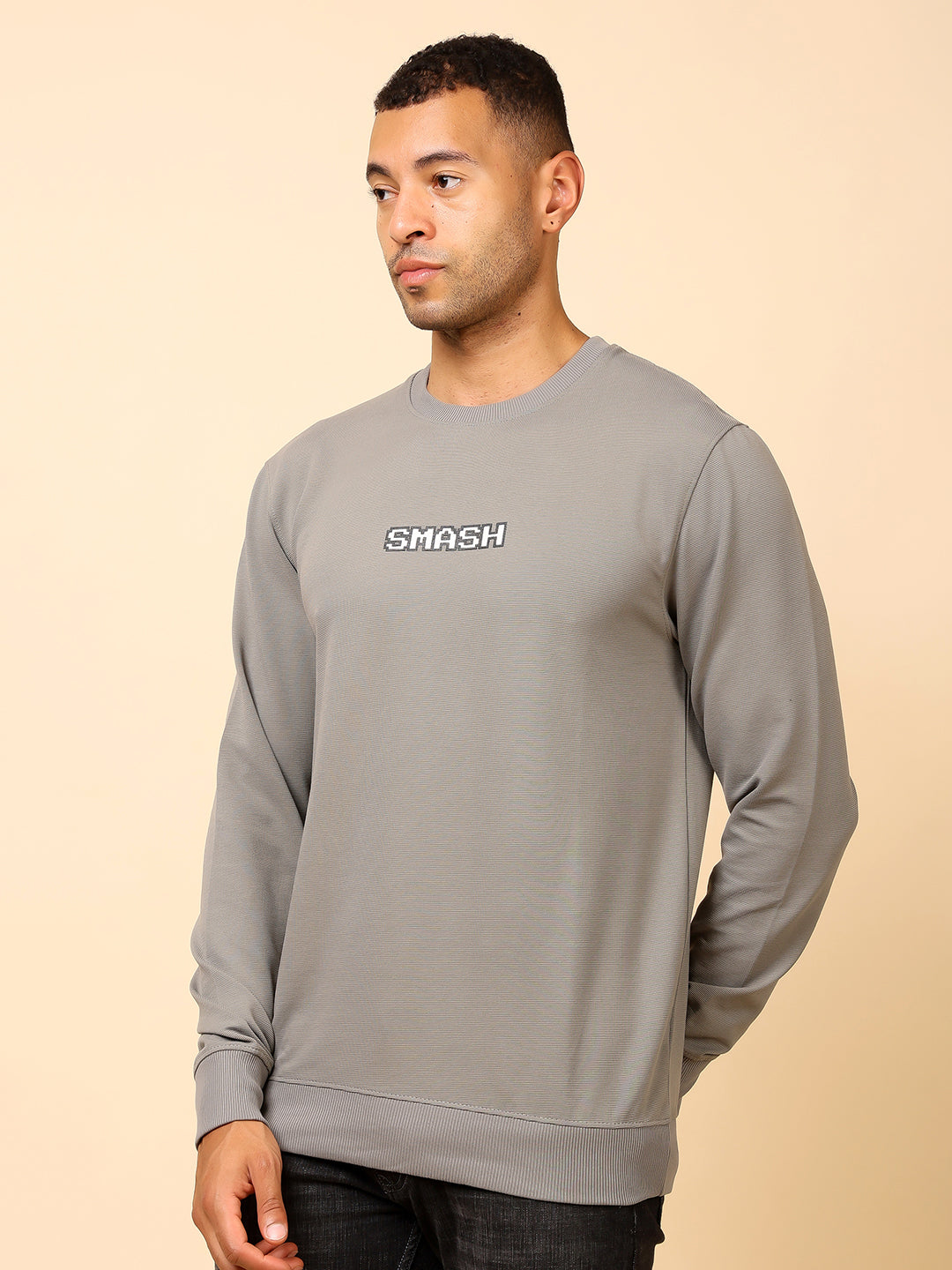 Stylox Men’s Round Neck Full Sleeve Sweatshirt with Back Graphic Print – Casual Streetwear Style