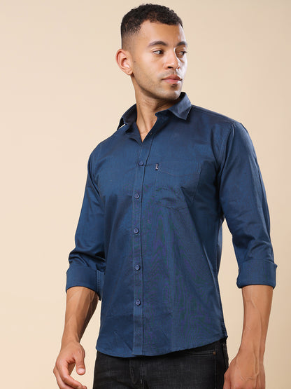Stylox Men’s Regular Fit Oxford Full Sleeve Solid Shirt – Classic Elegance with Modern Comfort