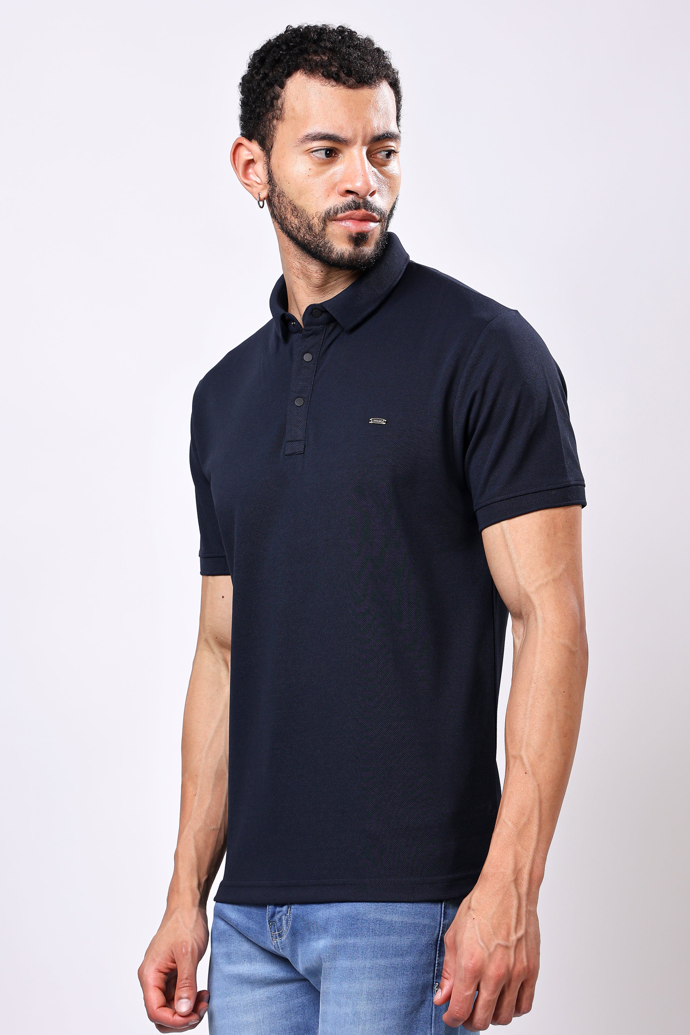 Stylox Solid Polo T-Shirt For Men - Stylox