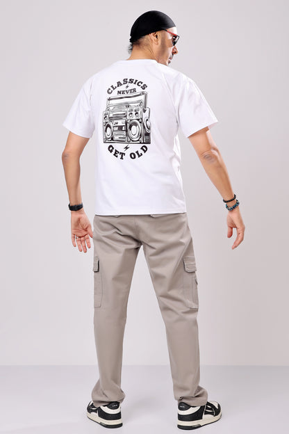 Stylox Men’s Oversized Round Neck Half Sleeve Back Printed T-Shirt | Premium Cotton Loose Fit Graphic Tee for Streetwear &amp; Casual Style