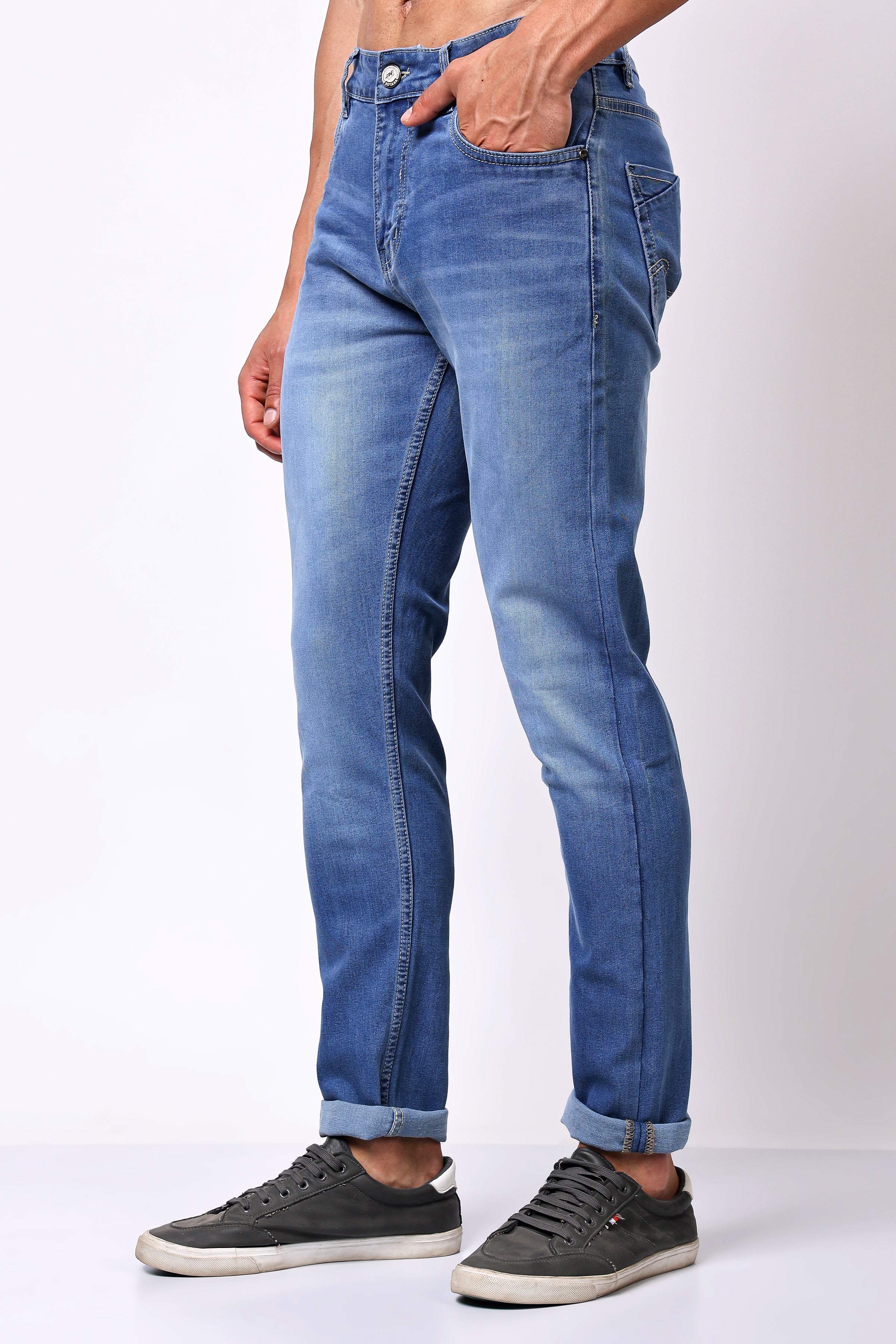Stylox Slim Fit Denim Jeans - Light Blue,
